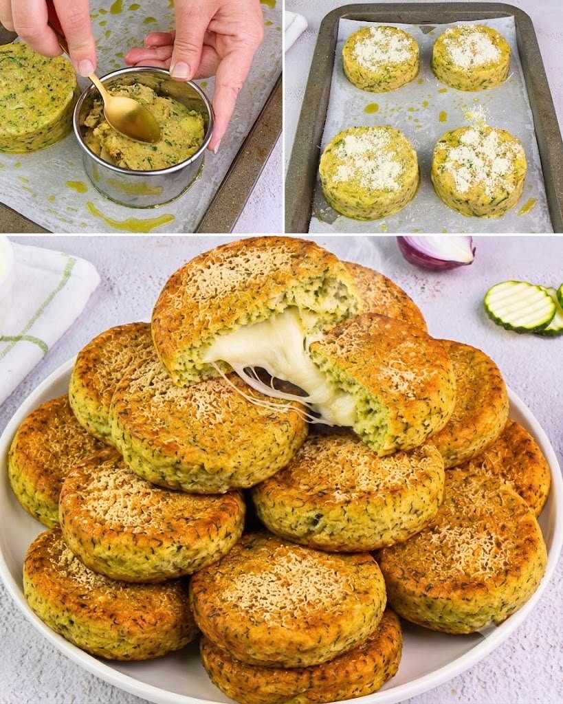 ZUCCHINI BURGER Forget regular burgers! Crispy on the outside with a gooey cheesy center, these will become your new favorite light dinner. 78 3